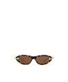 Bottega Veneta Cat-eye Sunglasses In Brown