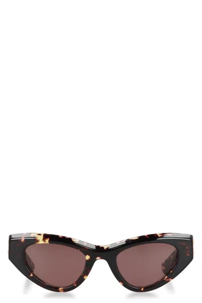 Bottega Veneta Cat-eye Sunglasses In Brown