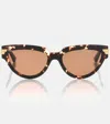 Bottega Veneta Cat-eye Sunglasses In Brown