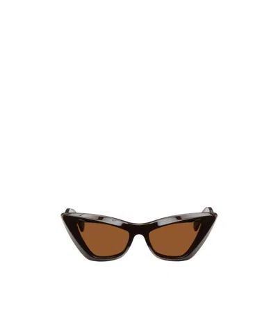 Bottega Veneta Cat's Eye Sunglasses In Brown