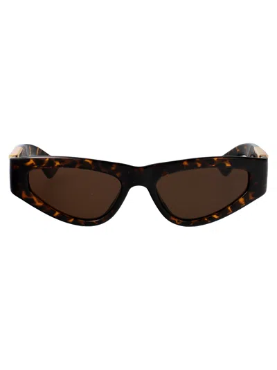 Bottega Veneta Havana-havana-brown Bio Injection Sunglasses In Black