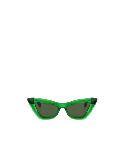 Bottega Veneta Eyewear Cat-eye Frame Sunglasses In Green