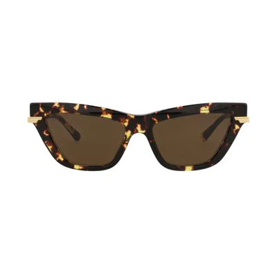 Pre-owned Bottega Veneta Cat Eye Sunglasses 'havana/gold/brown' | Women's Size Onesize