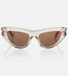 Bottega Veneta Cat-eye Sunglasses In Nude-nude-brown