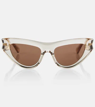 Bottega Veneta Cat-eye Sunglasses In Nude-nude-brown