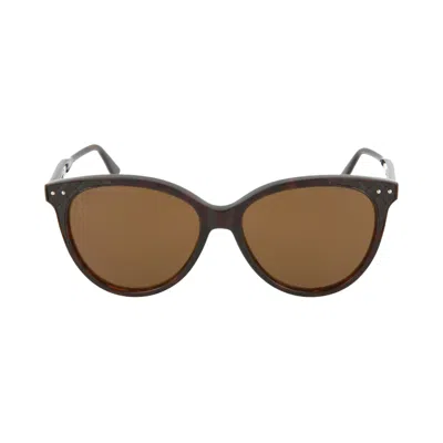 Pre-owned Bottega Veneta Cat Eye Sunglasses 'shiny Dark Havana/dark Espresso' | Brown | Women's Size Onesize