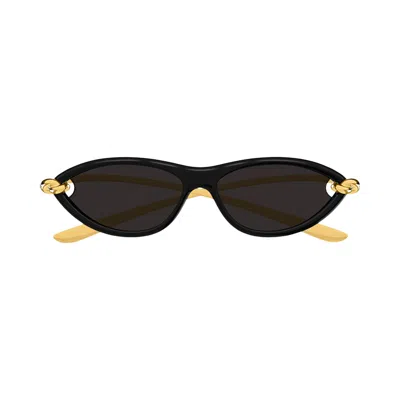 Pre-owned Bottega Veneta Cat Eye Sunglasses 'shiny Solid Black' | Women's Size Onesize