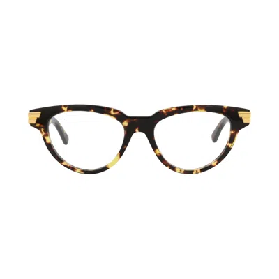 Pre-owned Bottega Veneta Cat Eye-frame Acetate Optical Frames 'havana Transparent' | Multi-color | Women's Siz In Multicolor