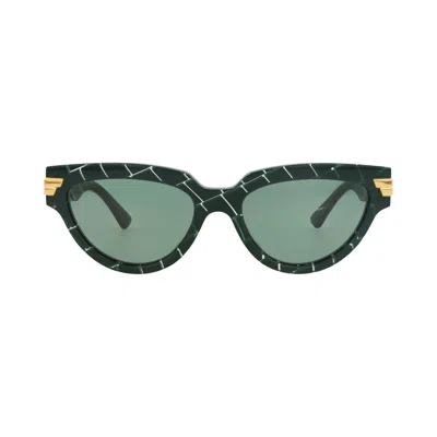 Pre-owned Bottega Veneta Cat Eye-frame Acetate Sunglasses 'green' | Women's Size Onesize
