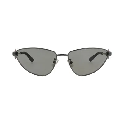 Pre-owned Bottega Veneta Cat Eye-frame Metal Sunglasses 'ruthenium/grey' | Silver | Women's Size Onesize