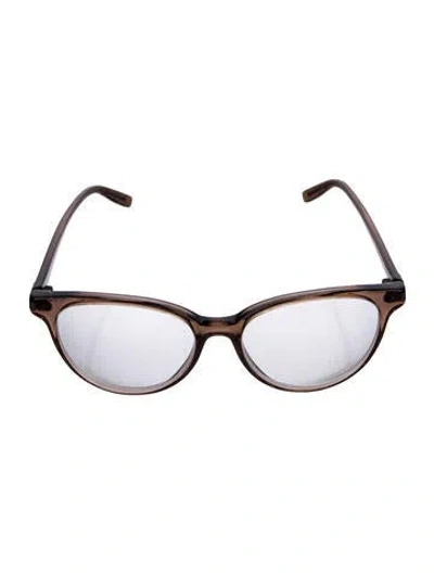Pre-owned Bottega Veneta Cat-eye Eyeglasses In Brown