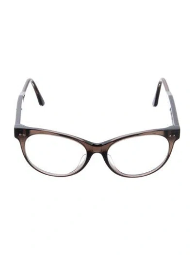 Pre-owned Bottega Veneta Cat-eye Eyeglasses In Brown