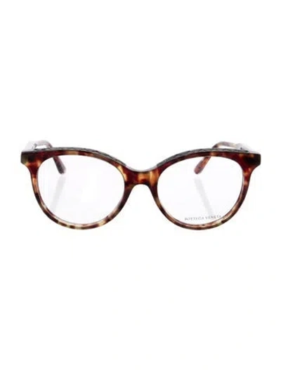 Pre-owned Bottega Veneta Cat-eye Eyeglasses In Brown/clear