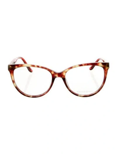 Pre-owned Bottega Veneta Cat-eye Eyeglasses In Red