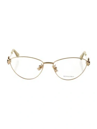 Pre-owned Bottega Veneta Cat-eye Eyeglasses W/ Tags In Gold