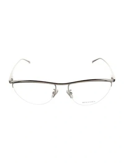 Pre-owned Bottega Veneta Cat-eye Eyeglasses W/ Tags In Silver