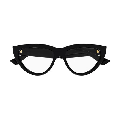 Bottega Veneta Cat-eye Full Rim Eyeglasses In Black