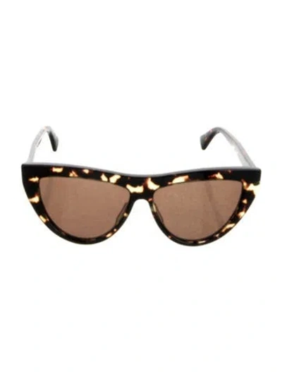 Pre-owned Bottega Veneta Cat-eye Mirrored Sunglasses In Brown