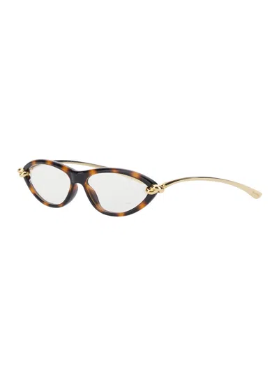 Bottega Veneta Cat-eye Sunglasses In Polymide And Metal With Knot-detail Cutouts And Aerodynamic Tem In Marrone