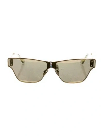 Pre-owned Bottega Veneta Cat-eye Tinted Sunglasses In Gold