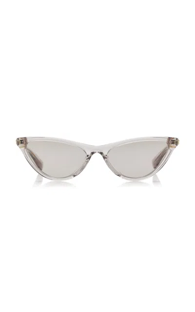 Bottega Veneta Cay-eye Acetate Sunglasses In Gray