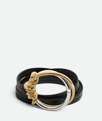 Bottega Veneta Ceinture Knot Ring In Black