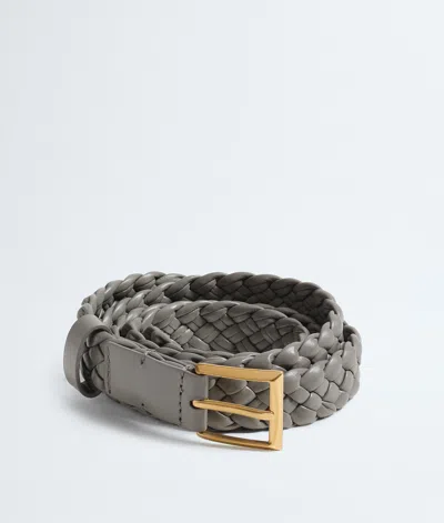 Bottega Veneta Solo Belt In Gray