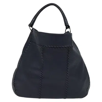 Pre-owned Bottega Veneta Cervo Navy Leather Shoulder Bag ()