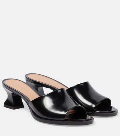 Bottega Veneta Cha Cha Leather Mules In Black