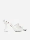 Bottega Veneta Cha-cha 100 Patent Leather Mules In White