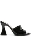 Bottega Veneta Cha-cha Patent Leather Mules In Black