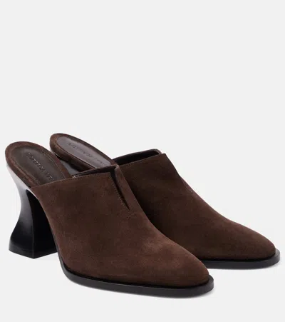 Bottega Veneta Brown Suede Cha-cha Mules In Multi