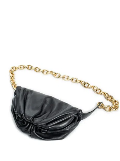 Pre-owned Bottega Veneta Chain Belt Bag In Black