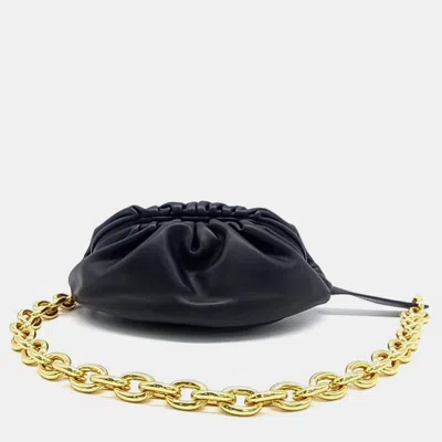 Pre-owned Bottega Veneta Chain Belt Bag In Black