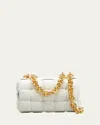 Bottega Veneta The Chain Cassette Padded Leather Shoulder Bag In Chalk