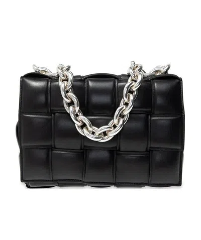 Bottega Veneta Chain Cassette Shoulder Bag In Black