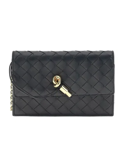 Bottega Veneta Chain Clutch In Black