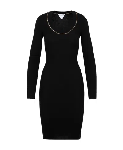 BOTTEGA VENETA BOTTEGA VENETA CHAIN EMBELLISHED KNITTED DRESS