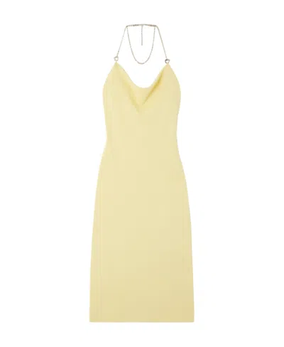 BOTTEGA VENETA BOTTEGA VENETA CHAIN DETAILED MIDI DRESS