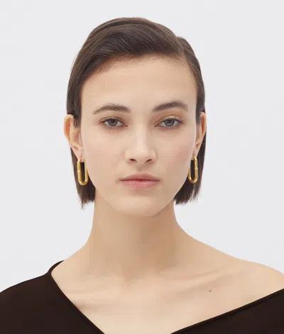 Bottega Veneta Bottega  Veneta Chain Hoop Earrings In Gold