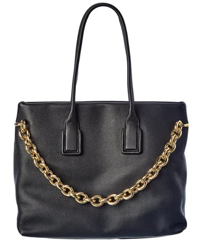 Bottega Veneta Chain Leather Tote In Black