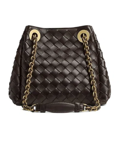 Bottega Veneta Chain Shoulder Bag In Black