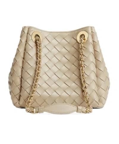 Bottega Veneta Chain Shoulder Bag In Nude