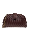 Bottega Veneta Chain Shoulder Bag In Red