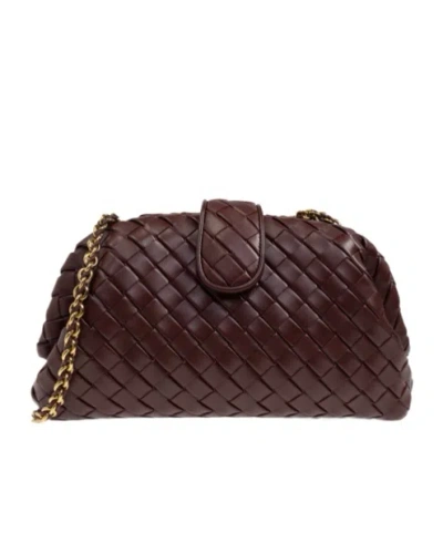 Bottega Veneta Chain Shoulder Bag In Red