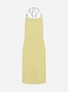 BOTTEGA VENETA CHAIN STRAP VISCOSE MIDI DRESS