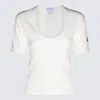 Bottega Veneta Ribbed Compact Cotton Jersey Top In Chalk