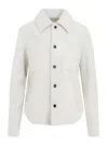 Bottega Veneta Shearling Jacket Women In Gray