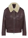 Bottega Veneta Aviator Jacket In Brown