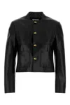Bottega Veneta Soft Napa Lambskin Leather Jacket With Knot Buttons In Black